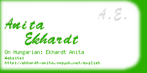 anita ekhardt business card